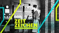Eine Programmierin des ENIAC-Computers, der an der Universität von Pennsylvania entwickelt wurde (Aufnahme von 1946)