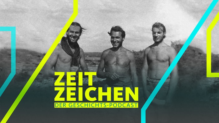Gusch, Karl und Fritz bei der Ankunft auf den Galapagos-Inseln