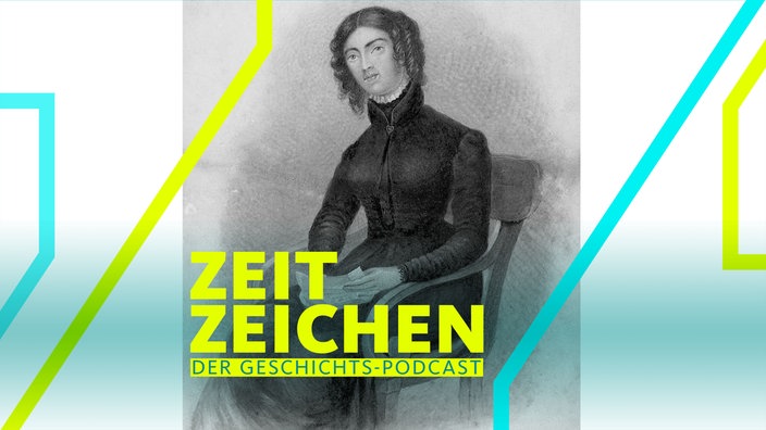 Anne Lister, auf einem Stuhl sitzend