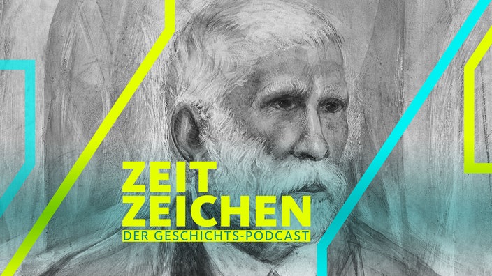 Antoni Gaudí auf einem Gemälde