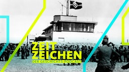 Die Besatzung der britischen Kanalinsel Guernsey durch die deutsche Wehrmacht im Jahr 1940. Im Hintergrund weht eine Hakenkreuz-Flagge.