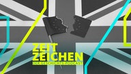 Zerrisenes EU-Fähnchen auf britischer Flagge