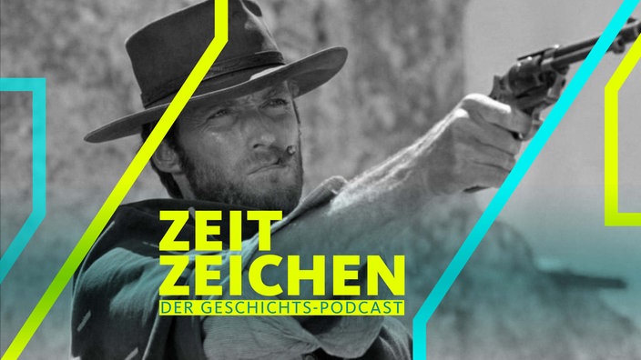 Clint Eastwood während der Dreharbeiten zum Film - Für ein paar Dollar mehr 