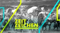Angehörige des Cherokee-Volkes auf dem "Trail of Tears" ("Pfad der Tränen") (Gemälde von 1942)