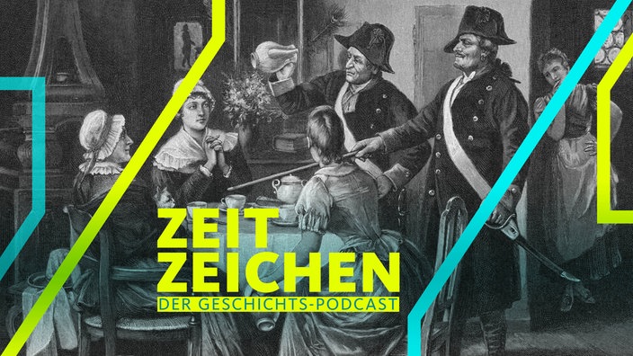 Altgediente Soldaten kontrollieren die Einhaltung des staatlichen. Kaffeemonopols in Preußen, lt. Verordnung Friedrich des Großen vom 21.1.1781. Holzstich, um 1880, nach Gemälde von Louis Katzenstein
