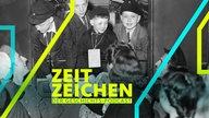 NS-Propagandafoto: Eltern verabschieden sich an einem Berliner Bahnhof von ihren Kindern, bevor sie mit der Landverschickung nach Dänemark abreisen (1943)