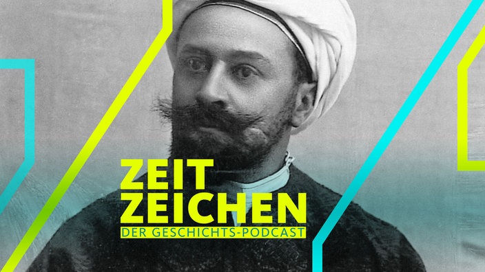 Der Archäologe Max von Oppenheim 1986 in Orientalischer Tracht in Kairo