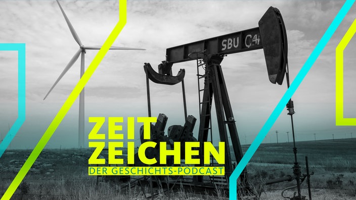 Eine Ölquelle und Windturbinen im Osage Indianerreservat