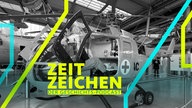 Ein aufwendig restauriertes Exemplar des Helikopters BO 105. Der Hubschrauber mit der Seriennummer 1 wurde am 1. November 1970 unter dem Funknamen Christoph 1 in der Luftrettungsstation am Klinikum Harlaching stationiert.