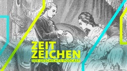 Ludwig der XVI. zeigt der entzückten Marie-Antoinette das Collier