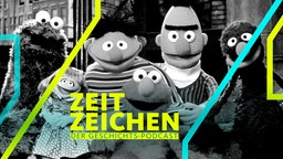 Die Sesamstraße-Figuren Cookie Monster, Ernie, Elmo, Bert und Grover (1969)