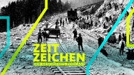 Arbeiter beim Bau eines Streckenabschnittes der Transsibirischen Eisenbahn zwischen Jekatarinburg und Tscheljabinsk (undatierte Aufnahme)