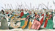 Darstellung des Zuges nach Versailles im Oktober 1789