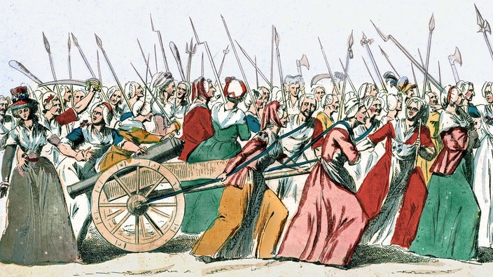 Darstellung des Zuges nach Versailles im Oktober 1789