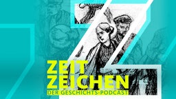 Kohlezeichnung von streikenden Textilarbeiterinen und Arbeitern im sächsischen Crimmitschau