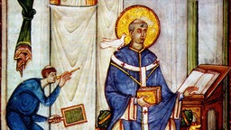 Der Heilige Gregor, Buchmalerei 