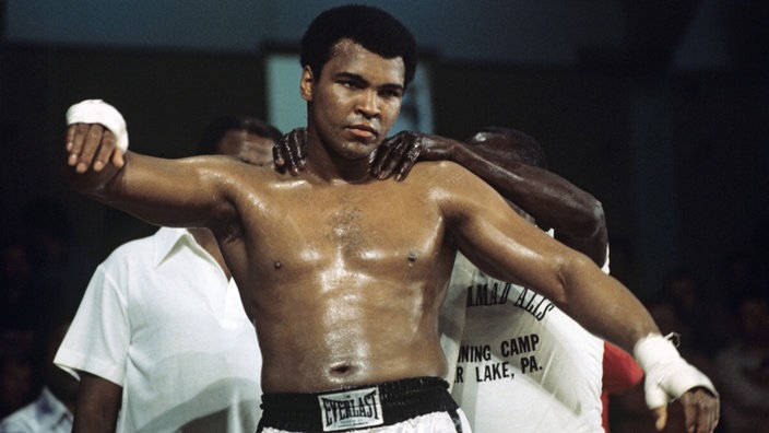 Der Boxer Muhammad Ali vor dem Kampf