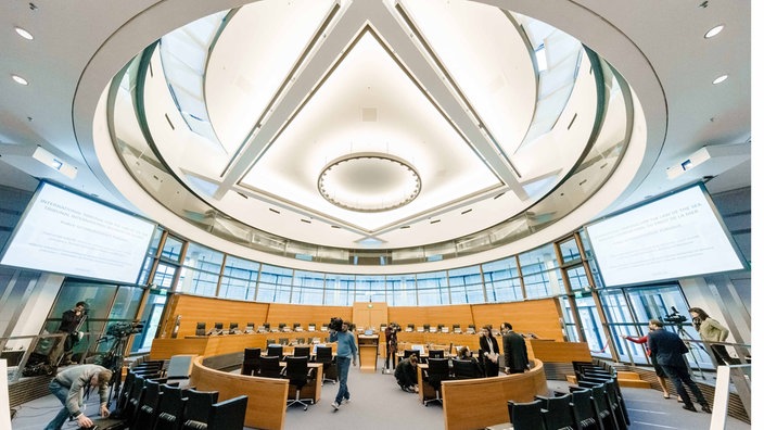 Blick in den Verhandlungssaal des Internationalen Seegerichtshofs