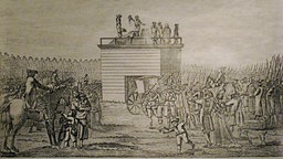 Die Hinrichtung der Grafen Enevold Brandt und Johann Friedrich Struensee am 28. April 1772