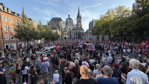 AfD-Demo auf dem Aachener Katschhof