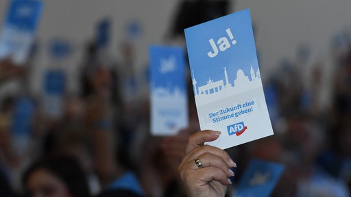 Eine Stimmkarte mit der Aufschrift Ja! 
