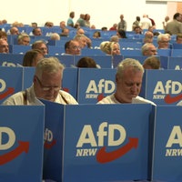 Abstimmung beim AfD Aufstellungsparteitag in Marl