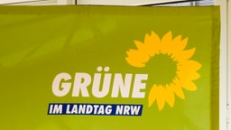Bündnis 90 die Grünen auf einer Flagge