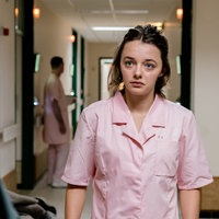 Hanna (Ellie de Lange) im Krankenhaus.