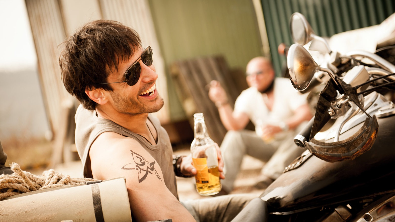 Biker Wüstenshooting