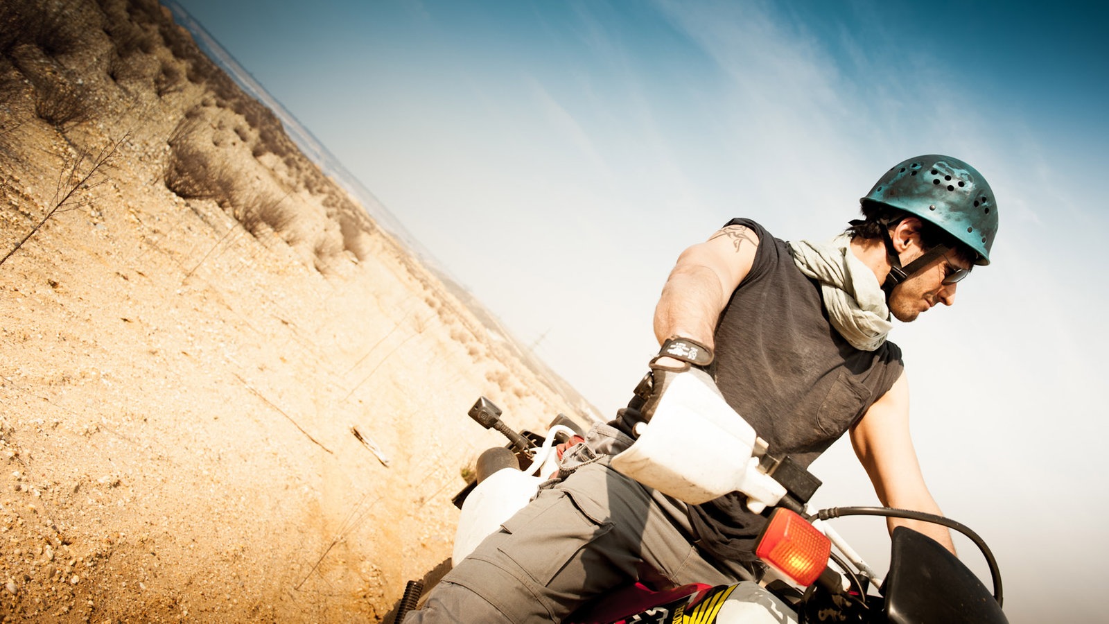 Biker Wüstenshooting