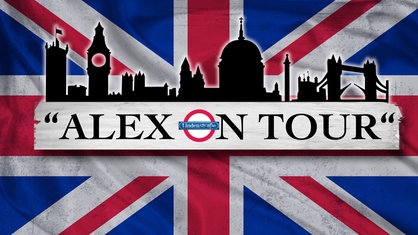 Alex sitzt in einem Bus in London
