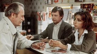 Berta (Ute Mora) und Gottlieb Griese (Fritz Bachschmidt) versuchen Franz (Raimund Gensel) ein wenig aufzuheitern.