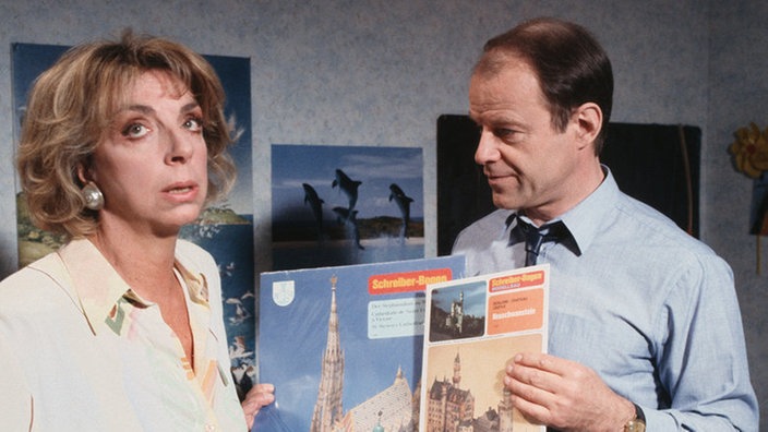 Berta (Ute Mora) und Hajo (Knut Hinz) haben Meinungsverschiedenheiten.