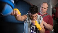 Enzo und Klaus im Boxclub