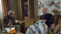 Erich und Hajo im Beimer-Wohnzimmer