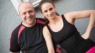 Klaus und Kay lachen in die Kamera