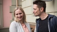 Lisa und Timo scherzen