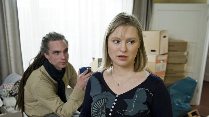 Momo und Tanja am Set