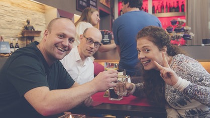 Moritz A. Sachs (li), Philipp Neubauer, Anja Antonowicz