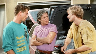 Über Zorro erfahren Jo und Andy von Zorro Kummer (v.l.: Til Schweiger, Jo Bolling und Thorsten Nindel).