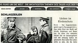 Zeitungshetze: Angela unter Polizeischutz auf der Flucht vor dem Blitzlichtgewitter.