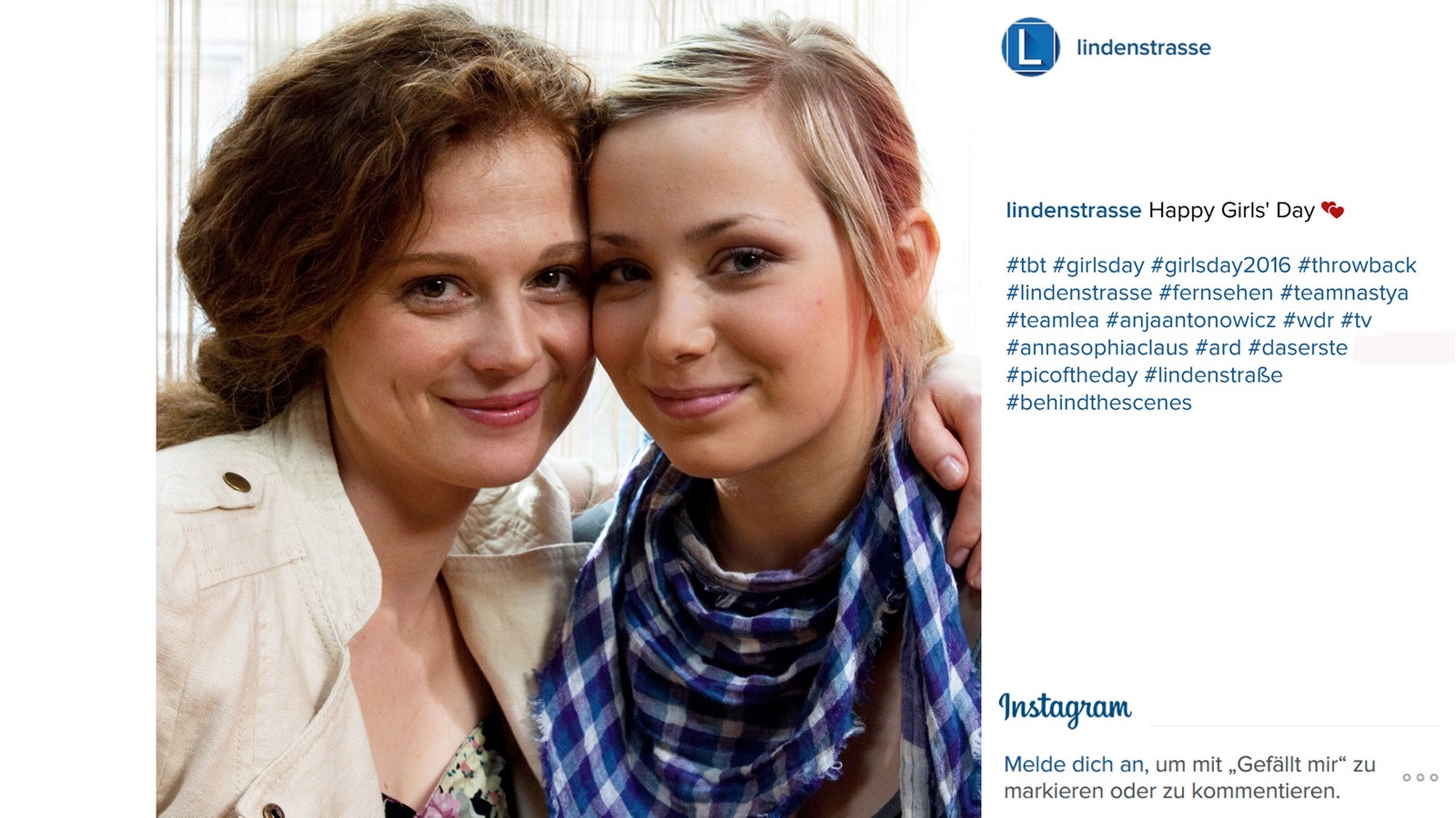 Lindenstraße bei Instagram