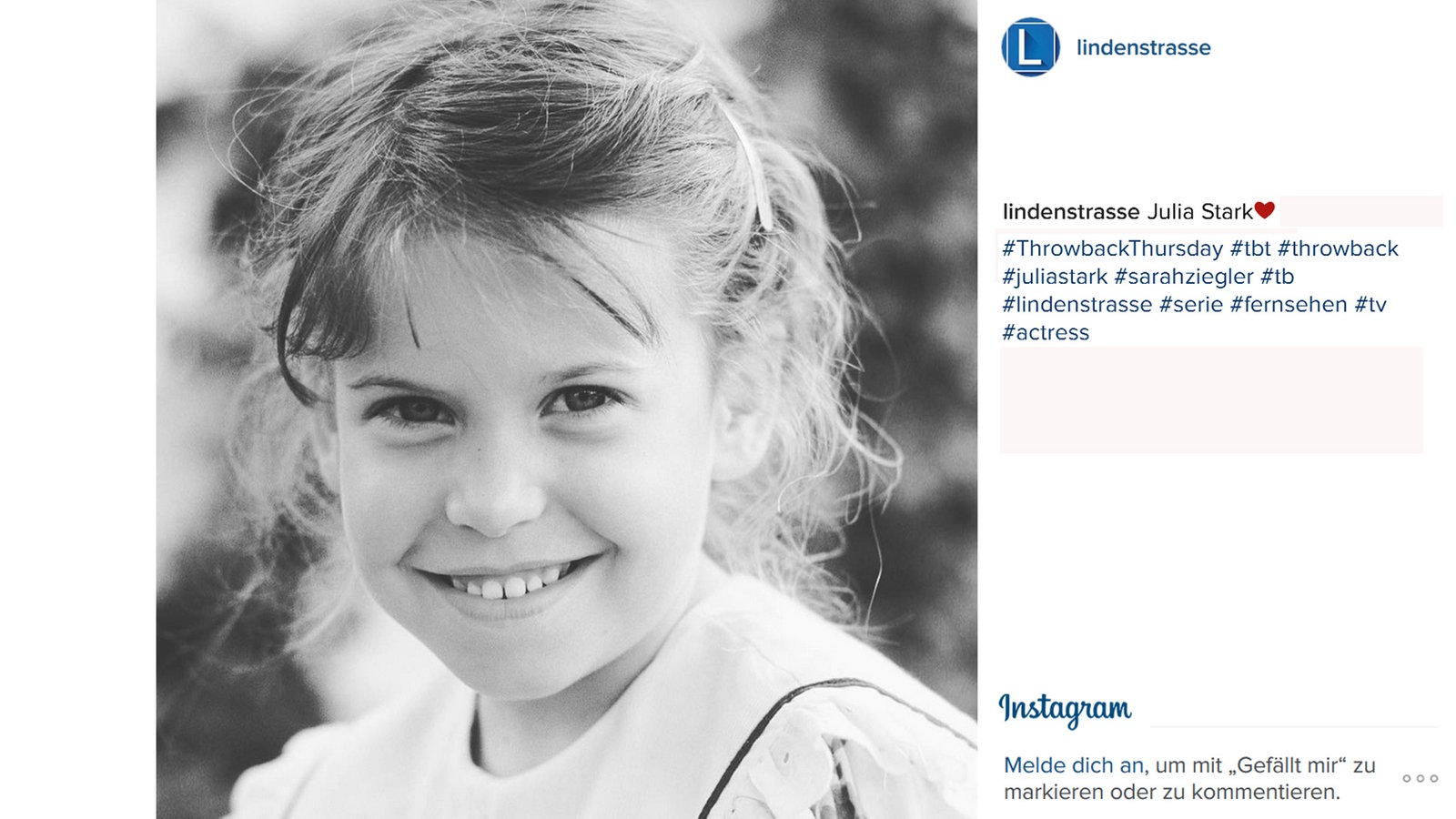 Lindenstraße bei Instagram