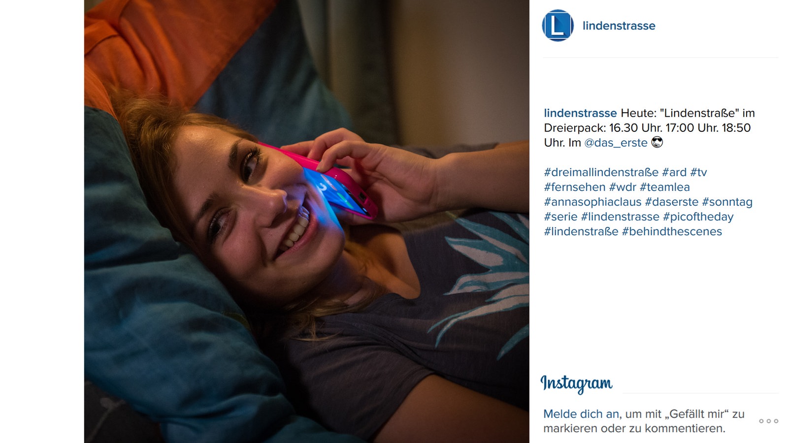 Lindenstraße bei Instagram