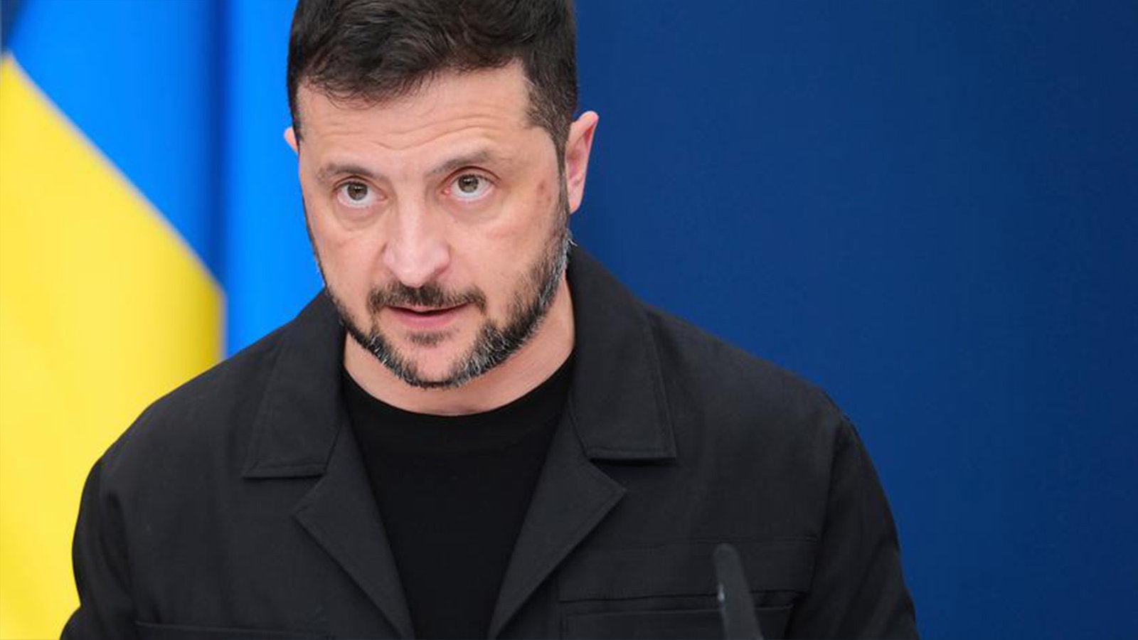 Wolodymyr Selenskyj, Präsident der Ukraine, spricht während einer Pressekonferenz im EU-Hauptquartier in Brüssel.