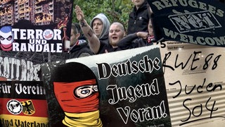 Collage: Wie Rechte (wieder) die Fußballkurven erobern