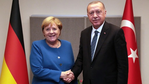 Bundeskanzlerin Angela Merkel und der türkische Präsident Recep Tayyip Erdogan am 23. September 2019 in New York.