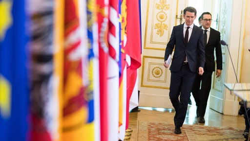 Heinz-Christian Strache und Sebastian Kurz in Wien