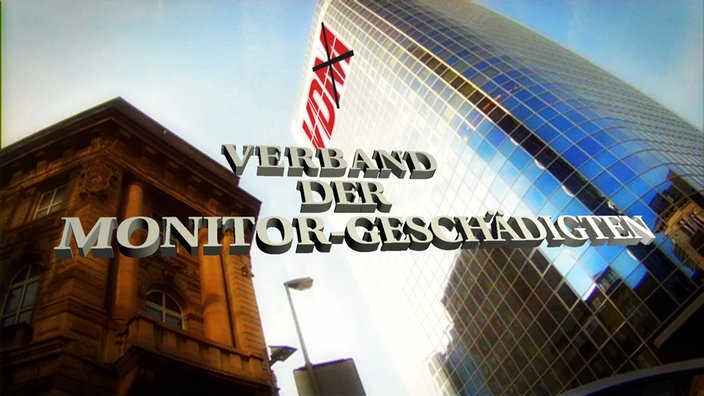 Hochhaus mit Logo Verband der Monitor-Geschädigten