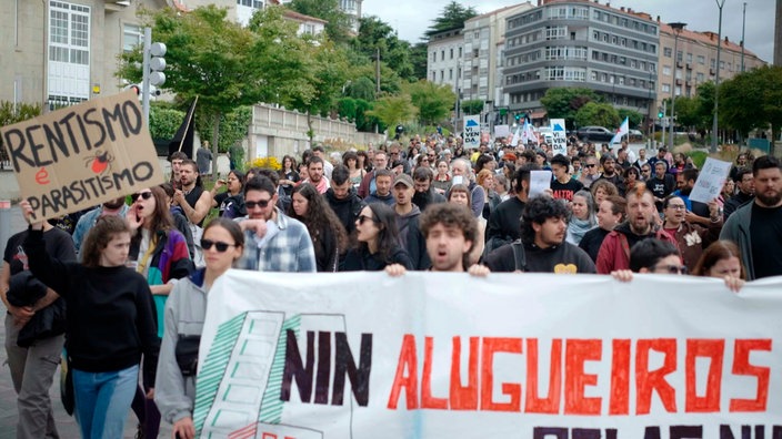 Protest gegen Wohnungsknappheit wegen Tourismus